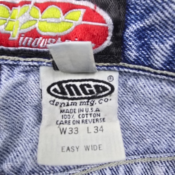 VTG- 90s JNCO J179 Pipes Easy Wide Leg Faded Denim Jeans 31x33  Skate Rave Y2K - Picture 10 of 15